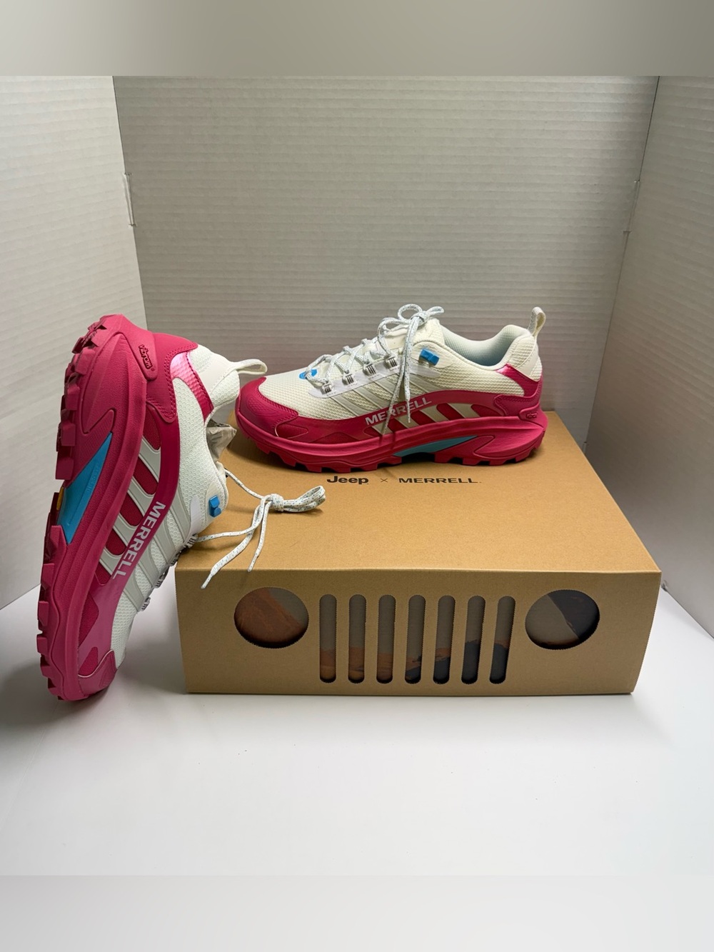 Merrell Moab Speed 2 X Jeep Hiking Sneakers Mens 12 Tuscadero Pink J5007245New